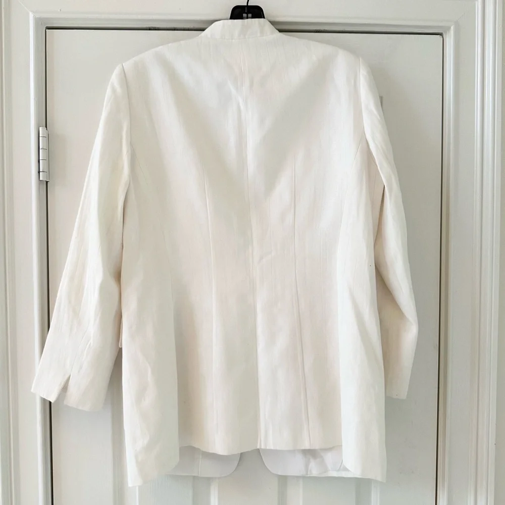 Lafayette 148 New York Blazer - Cream / White - Picture 6 of 8